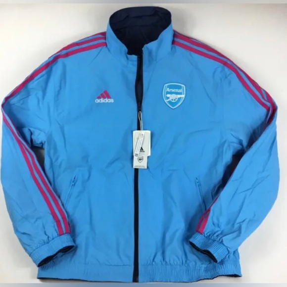 Adidas Arsenal FC Soccer 2022/23 Anthem Reversible Jacket  Men’s Large NWT - Picture 12 of 16